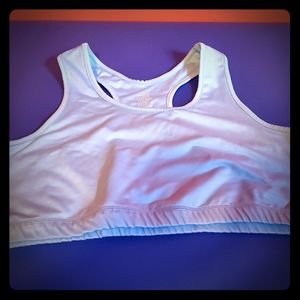 Light blue sports bra